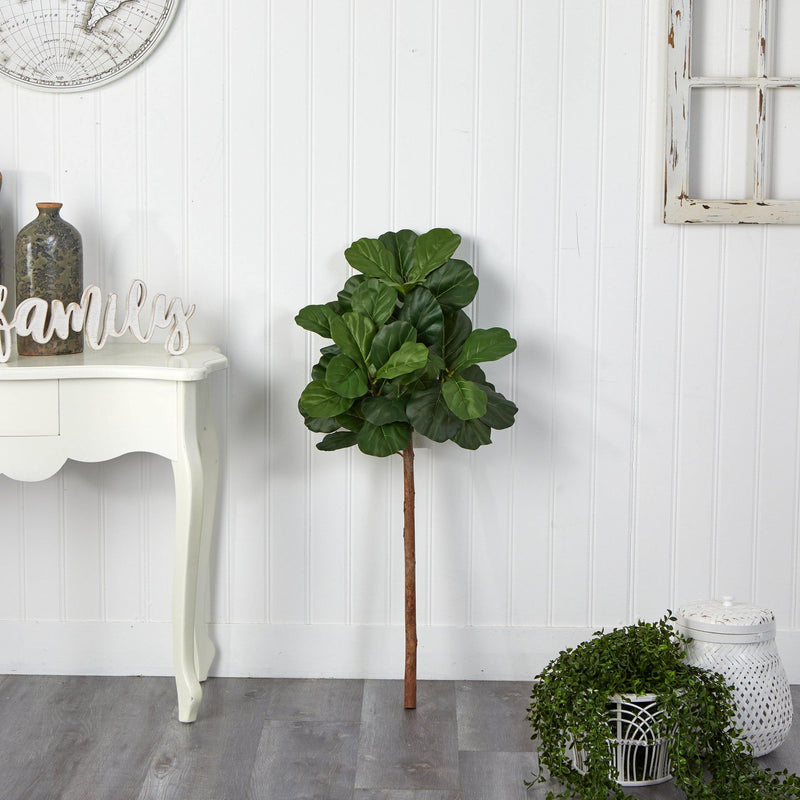 3.5' Fiddle Leaf Artificial Tree (No Pot), photo 3 of 3