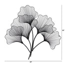 35” Modern Ginkgo Leaf Metal Wall Art Decor