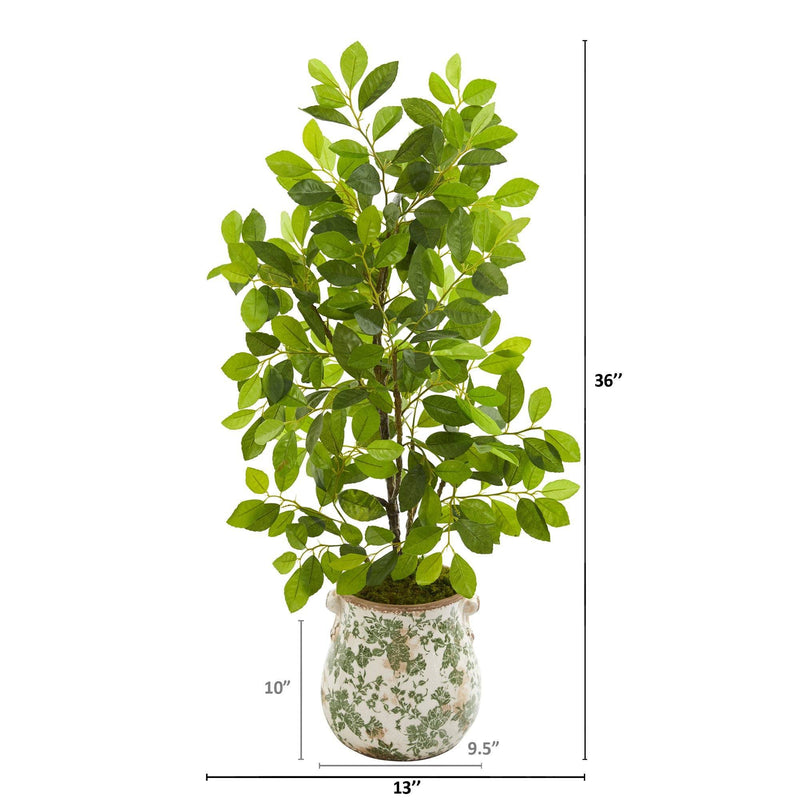 36” Ficus Artificial Tree in Floral Planter, photo 2 of 2