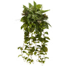 36” Mixed Greens Hanging Artificial Plant (Set of 2)