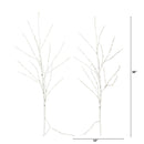 36" Pre-Lit Artificial White Birch Branches with 150 Warm White LED Lights - Set of 2