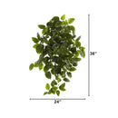36” UV Resistant Artificial Pothos Hanging Plant (Indoor/Outdoor) - Set of 2