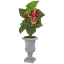 37” Anthurium Artificial Plant in Decorative Urn (Real Touch)