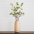 38" Artificial White Blossom Flower Stems - Set of 3