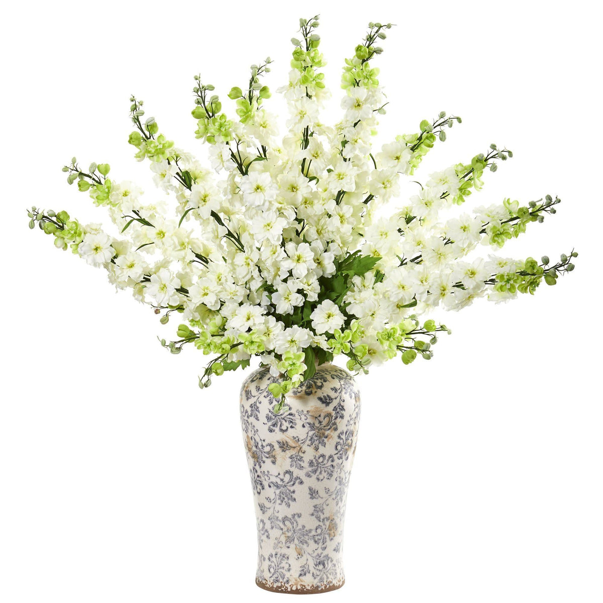 38” Delphinium Artificial Arrangement in Decorative Vase, photo 3 of 3