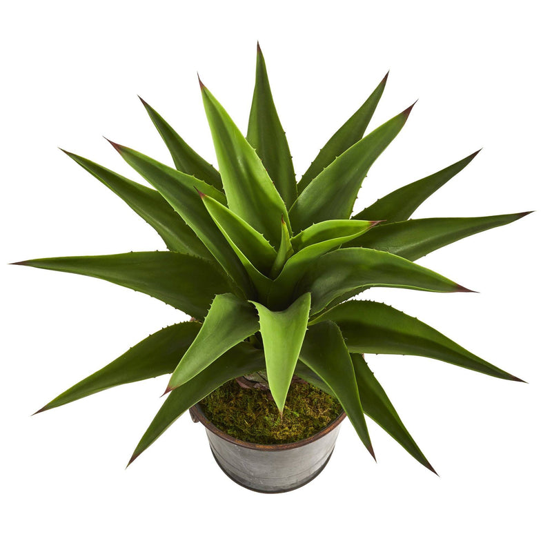 39” Agave Artificial Plant in Metal Planter, photo 4 of 4