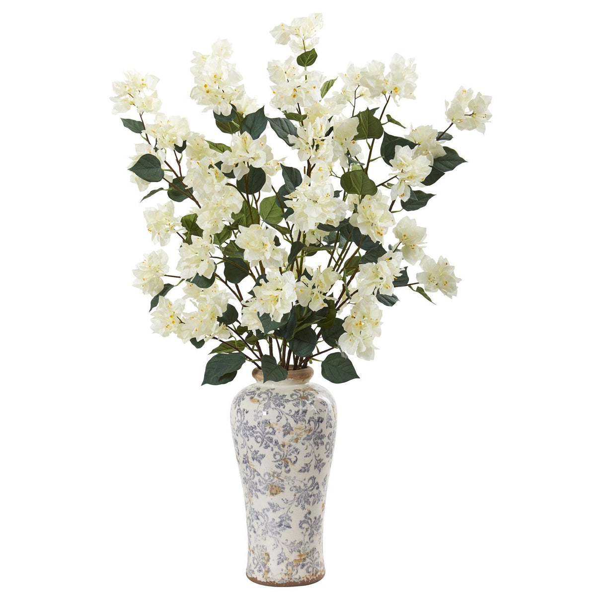 39” Bougainvillea Artificial Arrangement in Decorative Vase, photo 4 of 6
