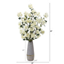 39” Bougainvillea Artificial Arrangement in Stoneware Vase