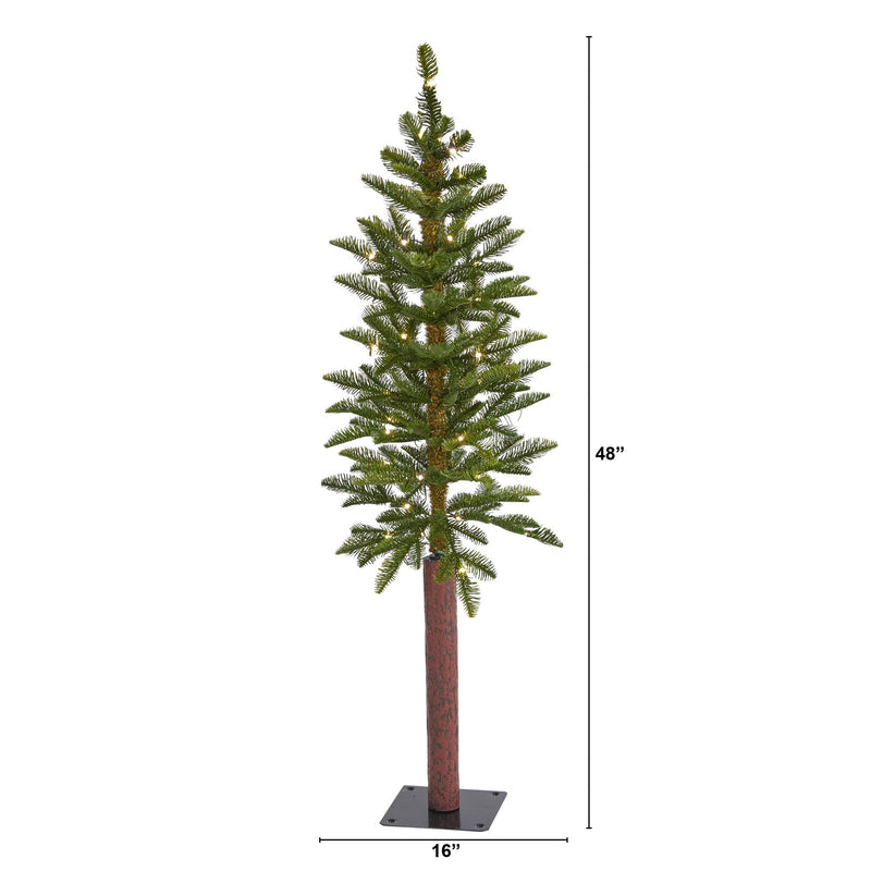 4’ Alaskan Alpine Artificial Christmas Tree with 50 Clear Microdot (Multifunction) LED Lights and 56 Bendable Branches, photo 2 of 6