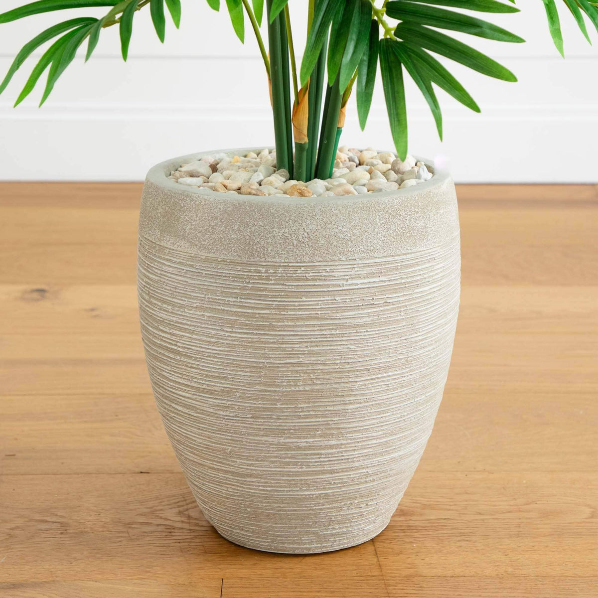 4’ Areca Artificial Palm Tree in Sand Colored Planter, photo 4 of 5