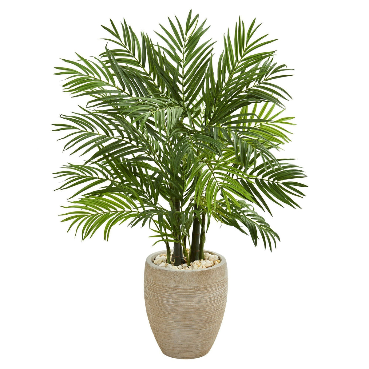 4’ Areca Palm Artificial Tree in Sand Colored Planter, photo 4 of 4
