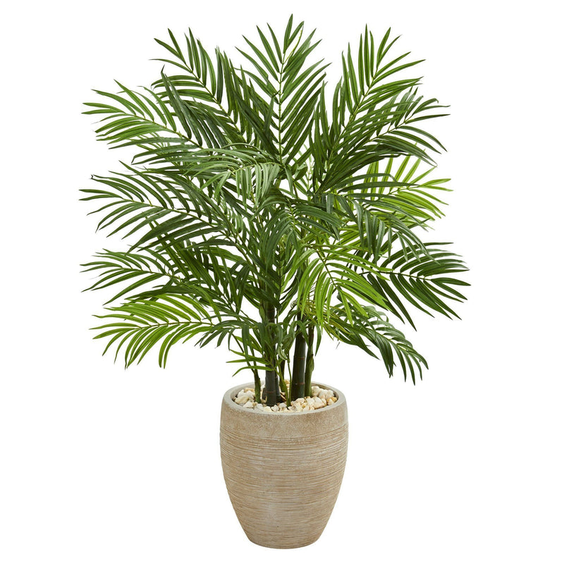 4’ Areca Palm Artificial Tree in Sand Colored Planter, photo 4 of 4