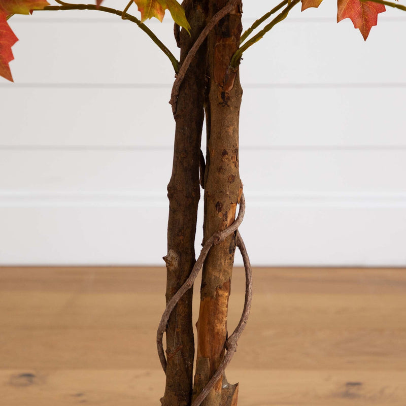 4’ Artificial Deluxe Fall Maple Tree, photo 4 of 6