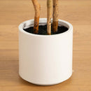 4’ Artificial Fiddle Leaf Tree in Decorative White Planter