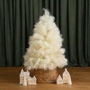 4’ Artificial Off-White Pampas Grass Christmas Tree
