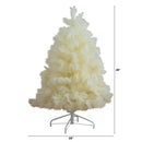 4’ Artificial Off-White Pampas Grass Christmas Tree