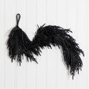4' Artificial Real Touch Halloween Black Norfolk Island Pine Garland with Natural Look