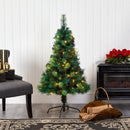 4' Assorted Green Scotch Pine Artificial Christmas Tree with 70 LED Lights