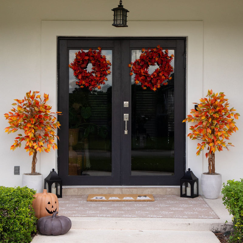 4’ Autumn Ficus Artificial Fall Tree, photo 2 of 5