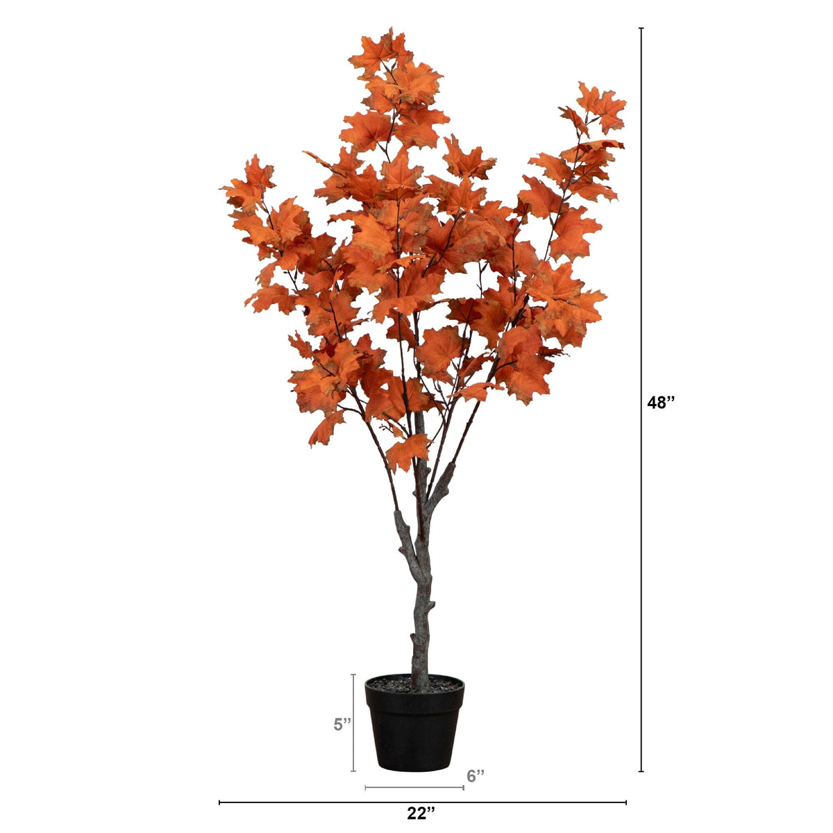 4’ Autumn Smoky Maple Artificial Fall Tree, photo 5 of 5