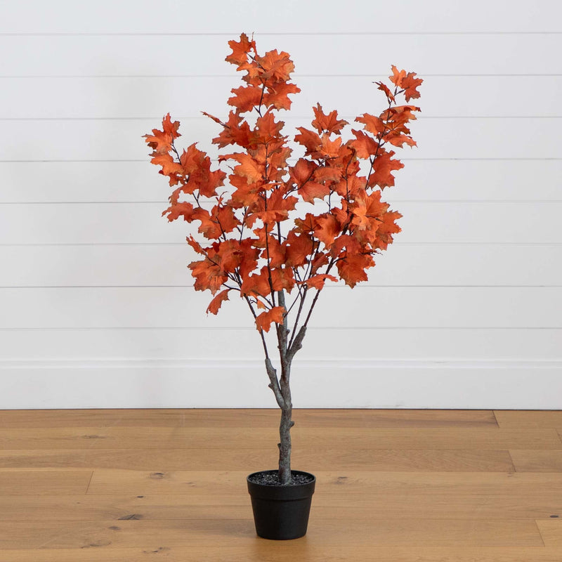 4’ Autumn Smoky Maple Artificial Fall Tree, photo 3 of 5