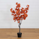 4’ Autumn Smoky Maple Artificial Fall Tree
