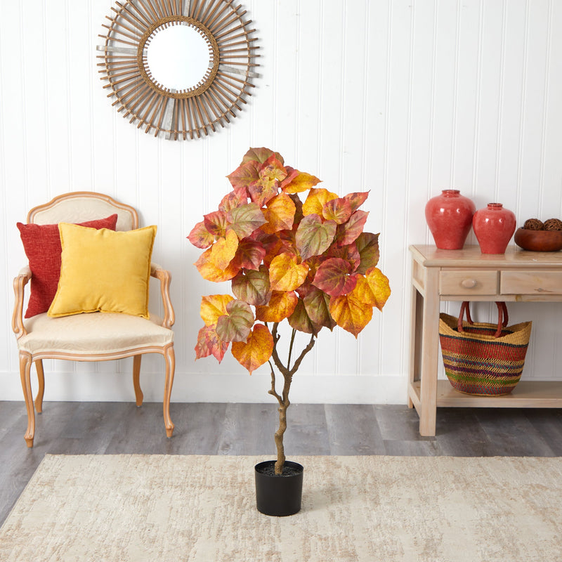 4’ Autumn Umbrella Ficus Fall Artificial Tree, photo 5 of 5