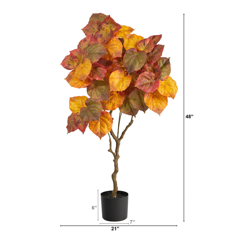 4’ Autumn Umbrella Ficus Fall Artificial Tree, photo 3 of 5