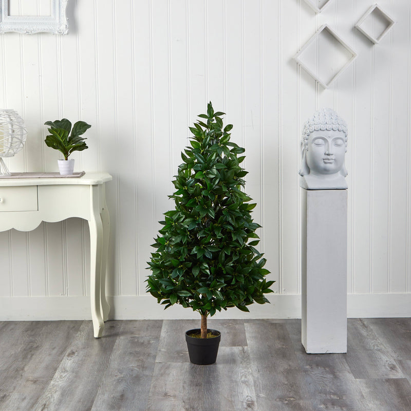 4’ Bay Leaf Artificial Topiary Tree UV Resistant (Indoor/Outdoor), photo 5 of 6