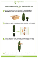 4' Cedar Tree Silk Tree (Indoor/Outdoor) by Nearly Natural