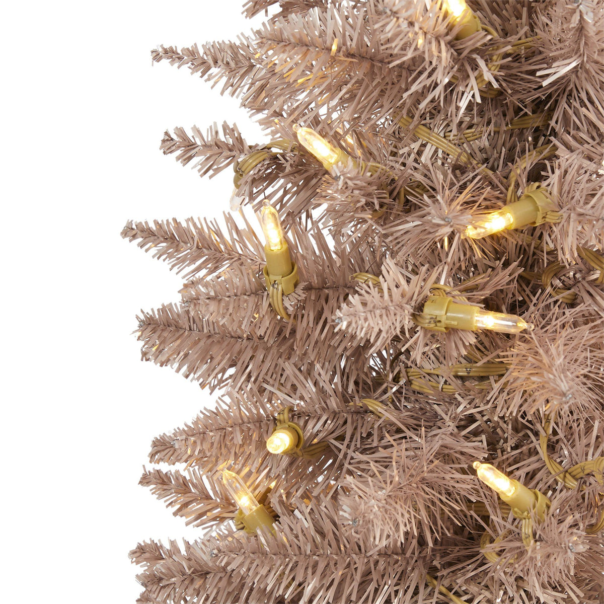4’ Champagne Pencil Artificial Christmas Tree with 150 (multifunction) Clear LED Lights, photo 3 of 8
