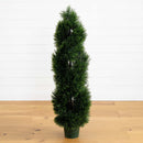4’ Double Pond Cypress Spiral Topiary UV Resistant (Indoor/Outdoor)