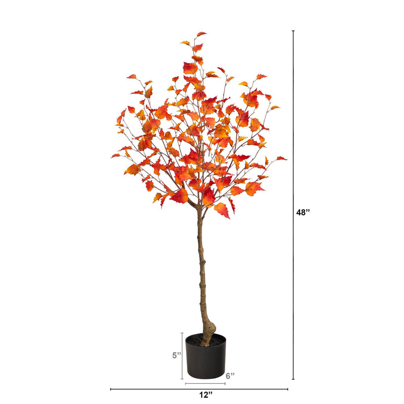 4’ Fall Birch Artificial Autumn Tree, photo 3 of 5