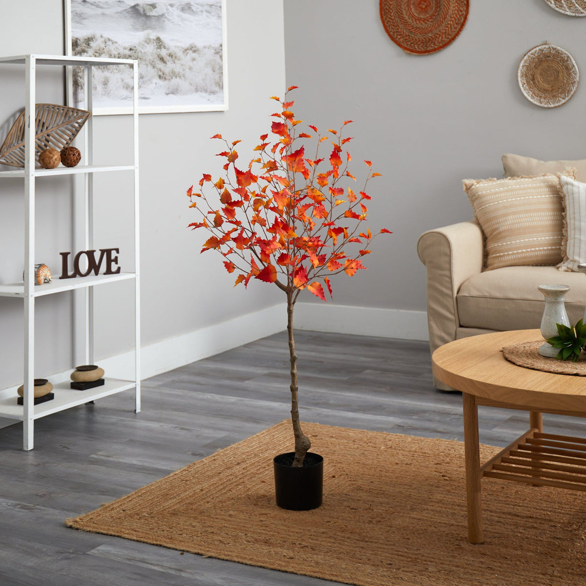 4’ Fall Birch Artificial Autumn Tree, photo 5 of 5