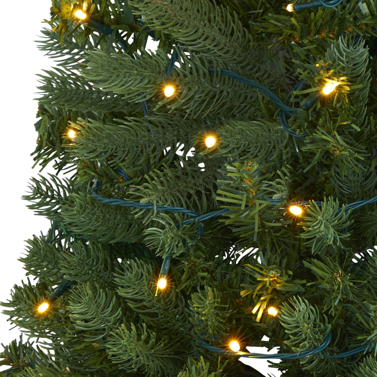 4' Flat Back Wall Hanging Artificial Christmas Tree with 50 Clear LED Lights, photo 3 of 5