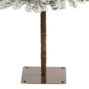 4’ Flocked Alpine Artificial Christmas Tree with 100 Lights and 260 Bendable Branches