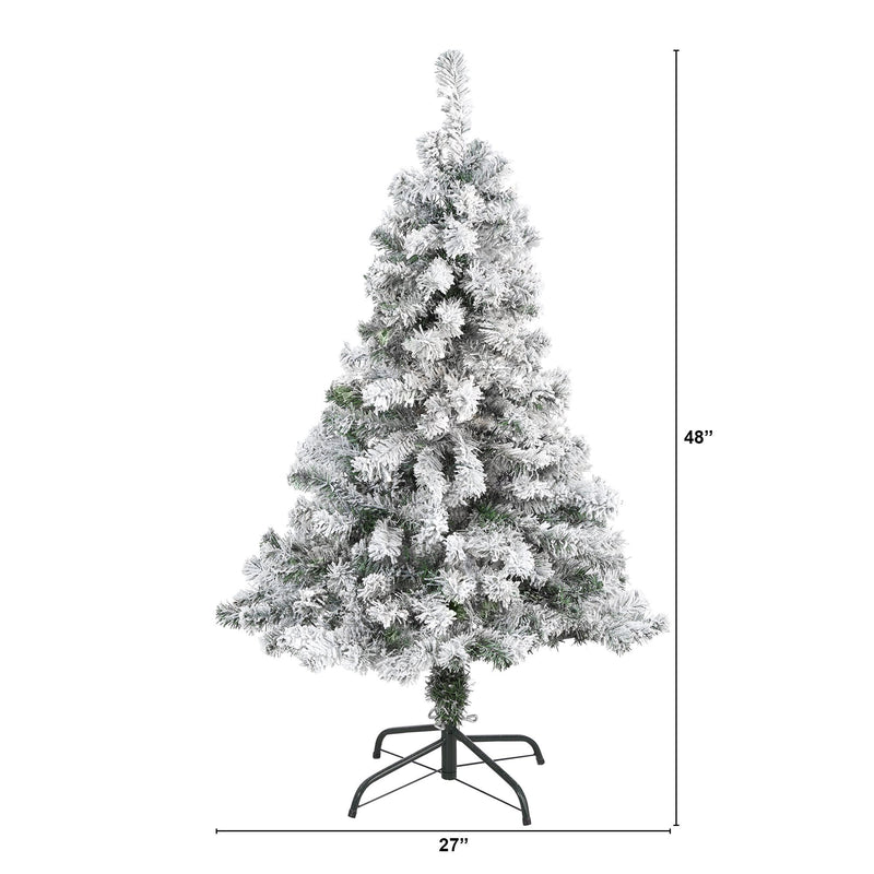 4' Flocked Rock Springs Spruce Artificial Christmas Tree, photo 2 of 6