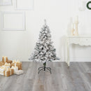 4' Flocked Rock Springs Spruce Artificial Christmas Tree