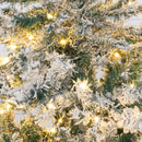 4' Flocked Rock Springs Spruce Artificial Christmas Tree with 100 Clear LED Lights by Nearly Natural