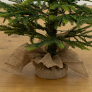 4’ Fraser Fir “Natural Look” Artificial Christmas Tree with 100 Clear LED Lights, a Burlap Base and 403 Bendable Branches by Nearly Natural