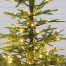 4’ Fraser Fir “Natural Look” Artificial Christmas Tree with 100 Clear LED Lights, a Burlap Base and 403 Bendable Branches by Nearly Natural