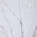 4' 6' 8' Pre-Lit Artificial White Birch Trees with LED Lights - Set of 3
