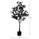 4' Artificial Halloween Black Eucalyptus Tree