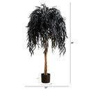 4' Artificial Halloween Black Willow Tree