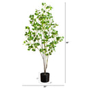4' Artificial Heart Shaped Ficus Leaf Tree