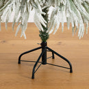 4' Artificial Pre-Lit Flocked Down Swept Christmas Tree with 110 Warm White LED Lights