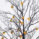 4' Pre-Lit Artificial Halloween Black Twig Tree with 24 Orange LED Pumpkin Shaped Lights