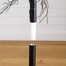 4' Pre-Lit Artificial Halloween Black Twig Tree with 24 Orange LED Pumpkin Shaped Lights