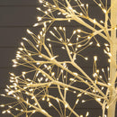 4' Pre-Lit Artificial White  Starburst Tree with 800 Fairy Warm White LED Lights