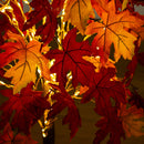 4' Pre-Lit Autumn Weeping Maple Artificial Fall Tree with 180 Warm White LED Lights